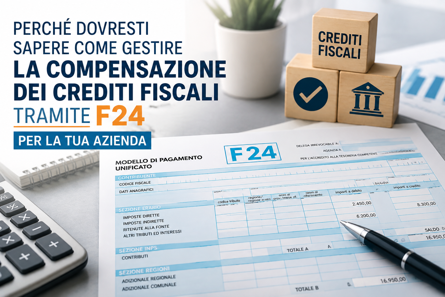 Perché dovresti sapere come gestire la compensazione dei crediti fiscali tramite F24 per la tua azienda